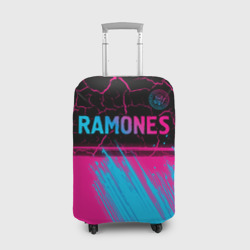 Чехол для чемодана 3D Ramones - neon gradient посередине