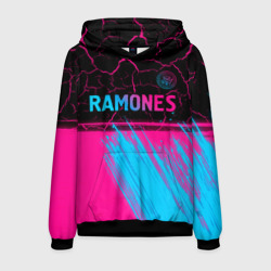 Мужская толстовка 3D Ramones - neon gradient посередине