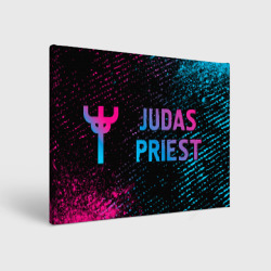 Холст прямоугольный Judas Priest - neon gradient по-горизонтали