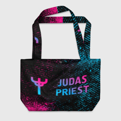 Пляжная сумка 3D Judas Priest - neon gradient по-горизонтали