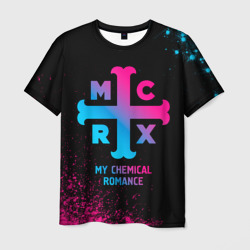 Мужская футболка 3D My Chemical Romance - neon gradient