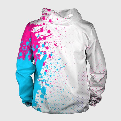 Мужская ветровка 3D Thirty Seconds to Mars neon gradient style: по-вертикали, цвет черный - фото 2