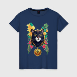 Женская футболка хлопок Пума в джунглях