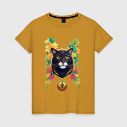 Пума в джунглях – Женская футболка хлопок с принтом купить со скидкой в -20%