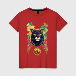 Женская футболка хлопок Пума в джунглях