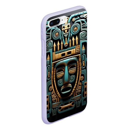 Чехол для iPhone 7Plus/8 Plus матовый с принтом Орнамент с маской в египетском стиле, вид сбоку #3