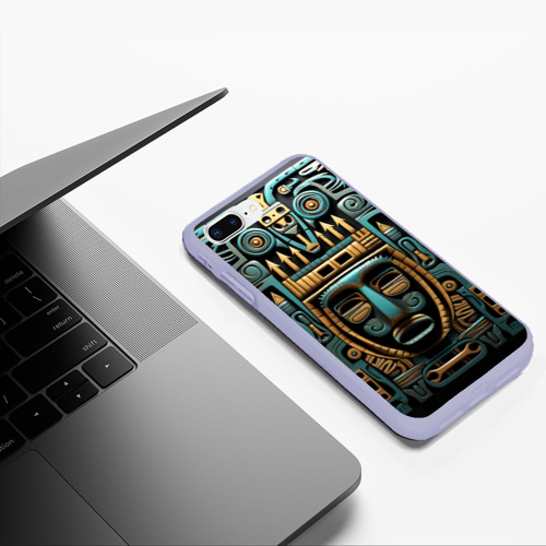 Чехол для iPhone 7Plus/8 Plus матовый с принтом Орнамент с маской в египетском стиле, фото #5