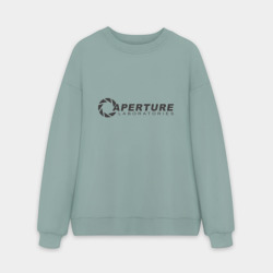 Мужской свитшот oversize без начеса хлопок Aperture Laboratories логотип
