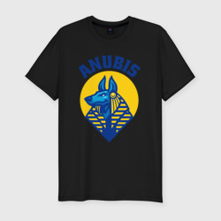 Мужская футболка хлопок Slim Blue Anubis