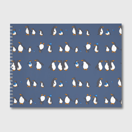 Альбом для рисования Забавное семейство пингвинов 