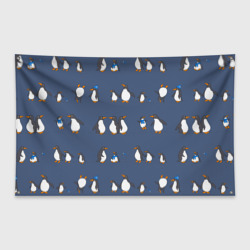 Флаг-баннер Забавное семейство пингвинов 