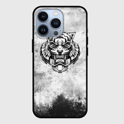 Чехол для iPhone 13 Pro Texture - разозленный тигр