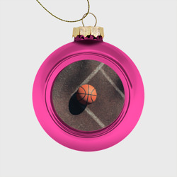 Стеклянный ёлочный шар Мяч баскетбольный
