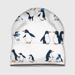Шапка 3D Семейство пингвинов на прогулке 