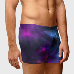 Мужские трусы 3D Бескрайний космос фиолетовый - фото 2