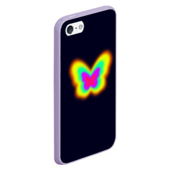 Чехол для iPhone 5/5S матовый Бабочка светящийся градиент - фото 2