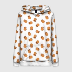 Женская толстовка 3D на молнии Мини капибары