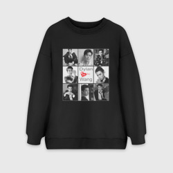 Женский свитшот oversize без начеса хлопок Dylan Wang