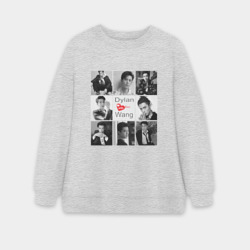 Женский свитшот oversize без начеса хлопок Dylan Wang