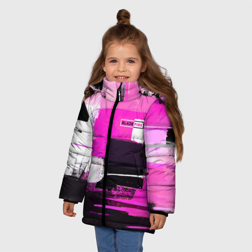 Зимняя куртка для девочек 3D Black pink - girl-group - South Korea, цвет черный - фото 3