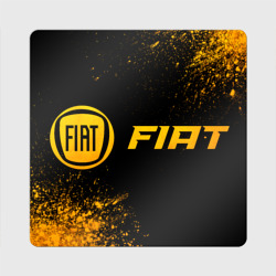 Магнит виниловый Квадрат Fiat - gold gradient по-горизонтали