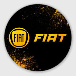 Круглый коврик для мышки Fiat - gold gradient по-горизонтали