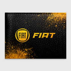 Обложка для студенческого билета Fiat - gold gradient по-горизонтали