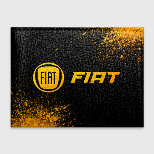 Обложка для студенческого билета Fiat - gold gradient по-горизонтали