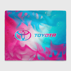 Плед 3D Toyota neon gradient style по-горизонтали