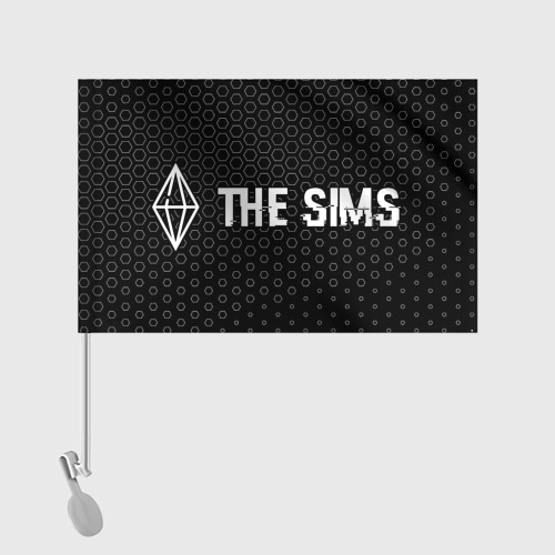 Флаг для автомобиля The Sims glitch на темном фоне по-горизонтали - фото 2