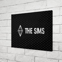 Холст прямоугольный The Sims glitch на темном фоне по-горизонтали - фото 2