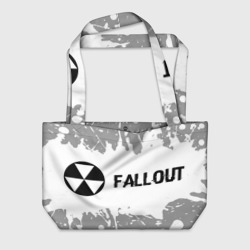 Пляжная сумка 3D Fallout glitch на светлом фоне по-горизонтали
