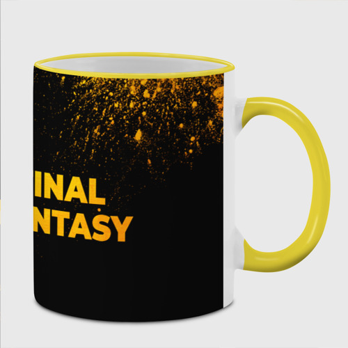 Кружка с полной запечаткой Final Fantasy - gold gradient по-горизонтали, цвет Кант желтый