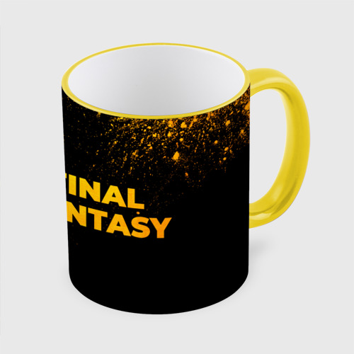 Кружка с полной запечаткой Final Fantasy - gold gradient по-горизонтали, цвет Кант желтый - фото 3