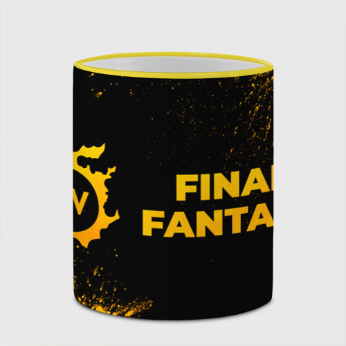 Кружка с полной запечаткой Final Fantasy - gold gradient по-горизонтали, цвет Кант желтый - фото 4