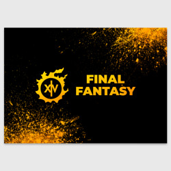 Поздравительная открытка Final Fantasy - gold gradient по-горизонтали