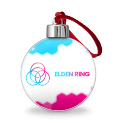 Ёлочный шар Elden Ring neon gradient style по-горизонтали