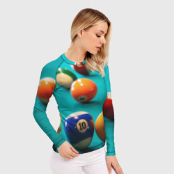 Женский рашгард 3D Бильярдные шары - фото 2