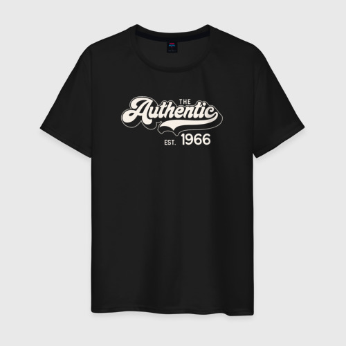 Мужская футболка хлопок Authentic 1966, цвет черный