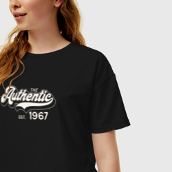 Женская футболка хлопок Oversize Authentic 1967 - фото 2