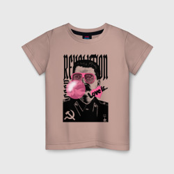 Детская футболка хлопок Сталин любовь революция и жвачка 