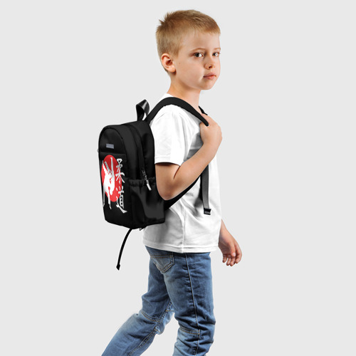 Детский рюкзак 3D с принтом Боевой бросок дзюдо, вид сзади #1