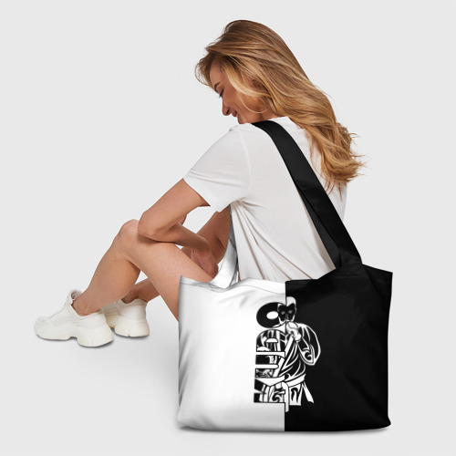 Пляжная сумка 3D Kudo черно-белое - фото 6