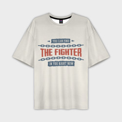 Мужская футболка oversize 3D The fighter