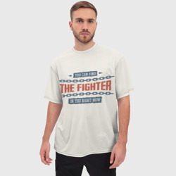 Мужская футболка oversize 3D The fighter - фото 2