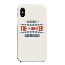 Чехол для iPhone XS Max матовый The fighter