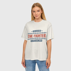 Женская футболка oversize 3D The fighter - фото 2