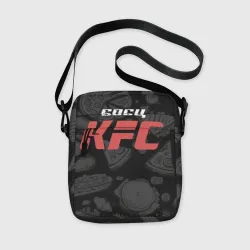 Сумка через плечо 3D Боец KFC на фоне бургеров