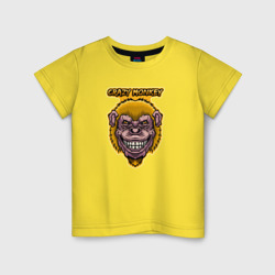 Детская футболка хлопок Yellow crazy monkey