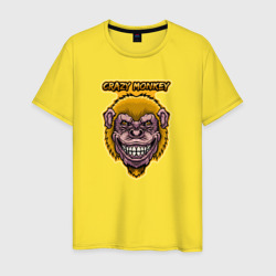 Мужская футболка хлопок Yellow crazy monkey